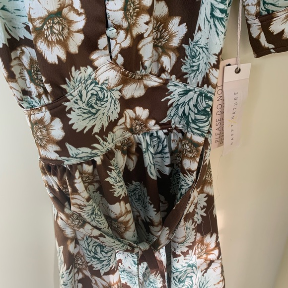 NWT Happy x Nature by Kate Hudson Puff Sleeve Floral Dress in Size XXS - Picture 9 of 16